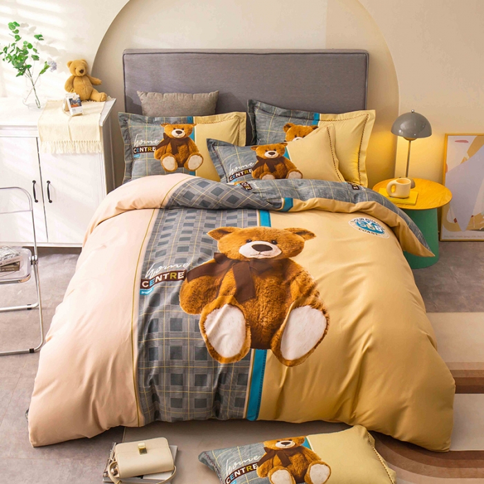 91家纺网 家纺一手货源 找家纺 帅露 2022新款大版印花磨毛四件套 史蒂夫