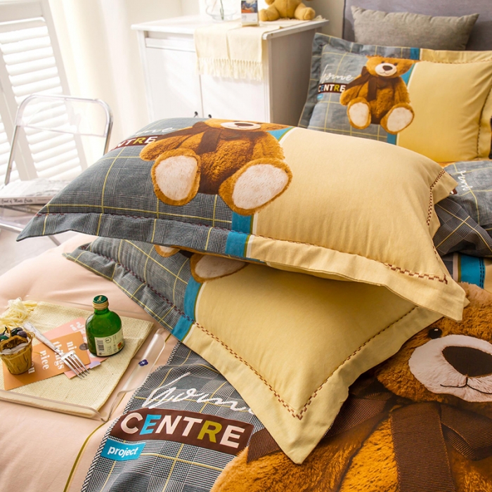 91家纺网 家纺一手货源 找家纺 帅露 2022新款大版印花磨毛四件套 史蒂夫