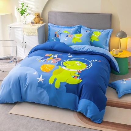 91家纺网 家纺一手货源 找家纺 帅露 2022新款大版印花磨毛四件套 星空之旅