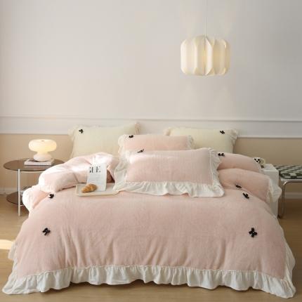 91家纺网 家纺一手货源 找家纺 （总）玛奇朵 2022高克重进口泰迪绒三件套四件套-仙朵系列