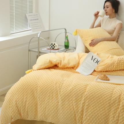 91家纺网 家纺一手货源 找家纺 （总）玛奇朵 2022升级版A类豆豆绒流苏系列三件套四件套