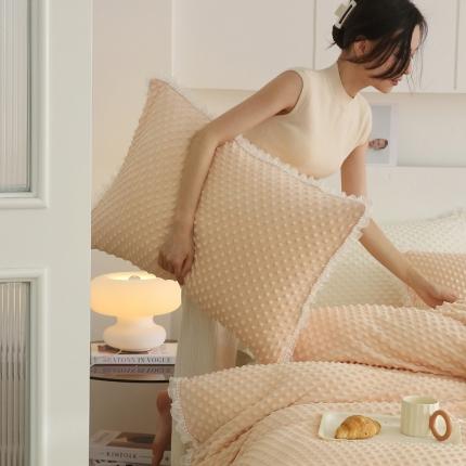 玛奇朵 2022升级版A类豆豆绒梦露系列四件套 梦露-蜜桃橙