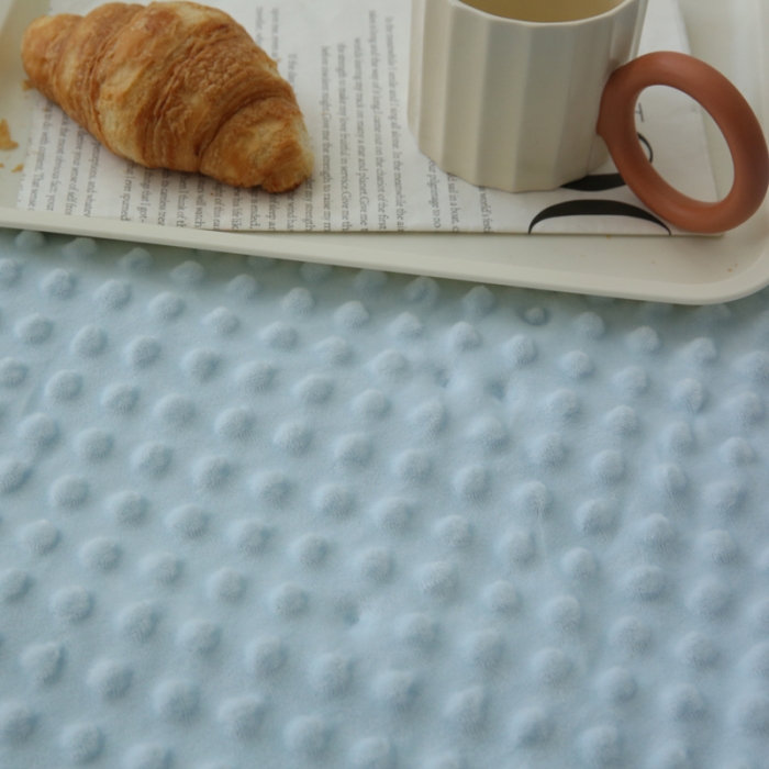 91家纺网 家纺一手货源 找家纺 玛奇朵 2022升级版A类豆豆绒梦露系列四件套 梦露-婴儿蓝