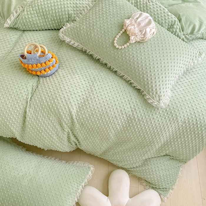 91家纺网 家纺一手货源 找家纺 (总）玛奇朵  2022升级版A类豆豆绒梦露系列四件套