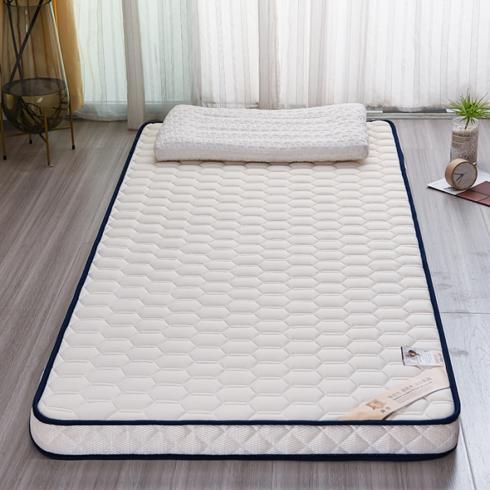 91家纺网 家纺一手货源 找家纺 亿丁点 2023新款四季通用针织乳胶记忆海绵床垫-小床 乳胶白