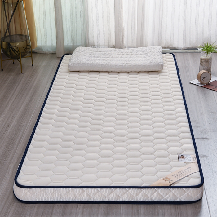 91家纺网 家纺一手货源 找家纺 亿丁点 2023新款四季通用针织乳胶记忆海绵床垫-小床 乳胶白