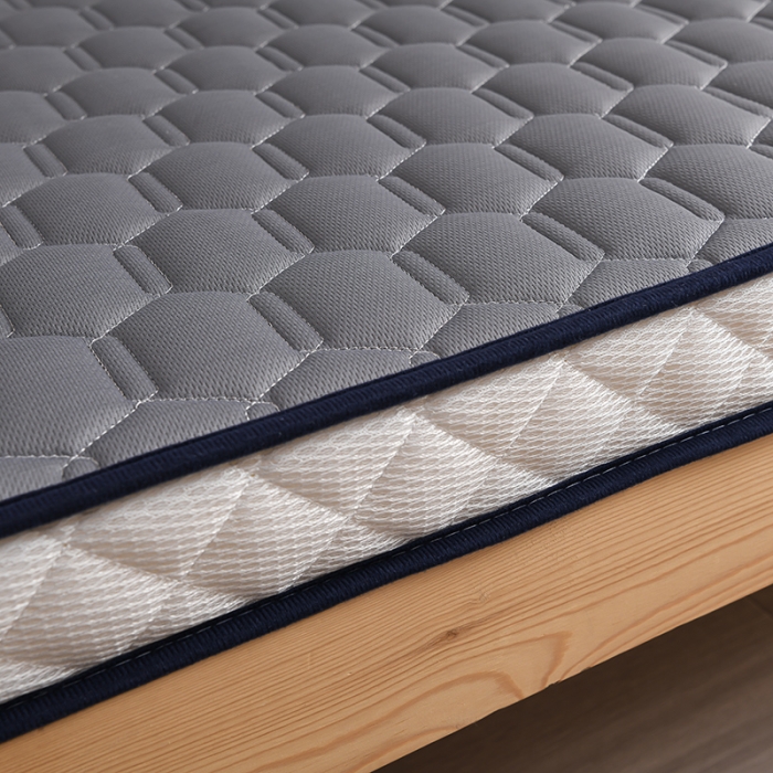 91家纺网 家纺一手货源 找家纺 亿丁点 2023新款四季通用针织乳胶记忆海绵床垫-小床 乳胶灰