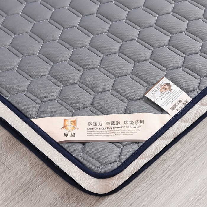 91家纺网 家纺一手货源 找家纺 亿丁点 2023新款四季通用针织乳胶记忆海绵床垫-小床 乳胶灰