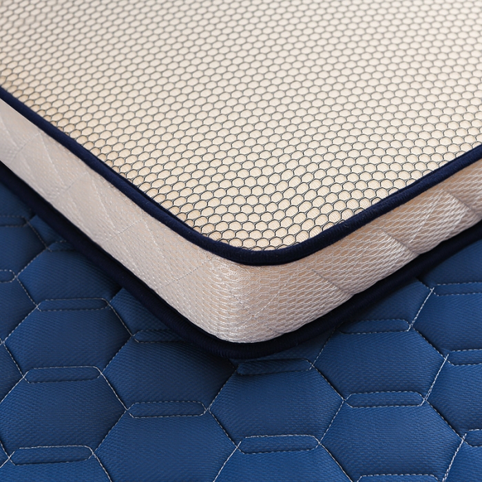 91家纺网 家纺一手货源 找家纺 亿丁点 2023新款四季通用针织乳胶记忆海绵床垫-小床 乳胶蓝