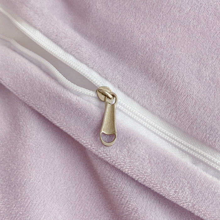 91家纺网 家纺一手货源 找家纺 玛奇朵 2022升级版A类豆豆绒梦露系列四件套 梦露-丁香紫