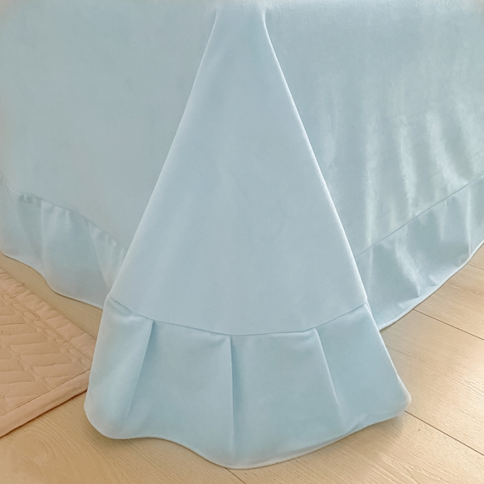 91家纺网 家纺一手货源 找家纺 玛奇朵  2022升级版A类豆豆绒梦露系列四件套 梦露-婴儿蓝