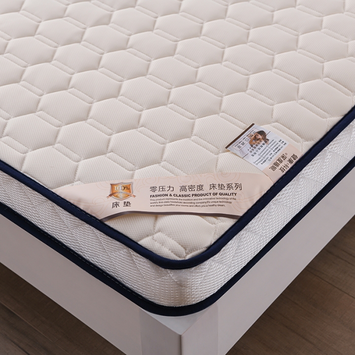 91家纺网 家纺一手货源 找家纺 亿丁点 2023新款四季通用针织乳胶记忆海绵床垫-大床 乳胶白