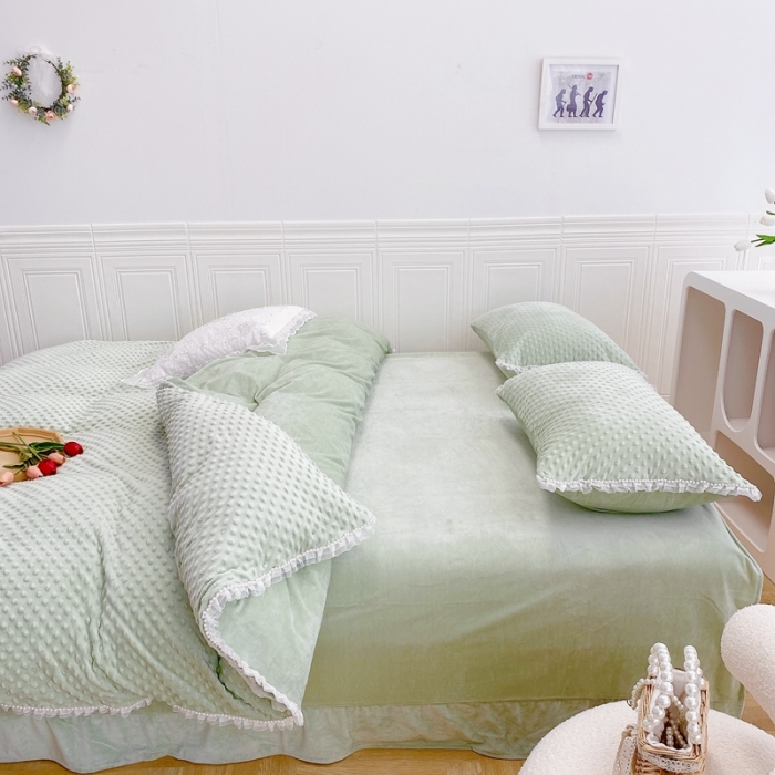 91家纺网 家纺一手货源 找家纺 （总）玛奇朵  2022升级版A类豆豆绒梦露系列四件套