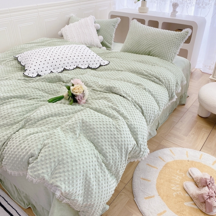 91家纺网 家纺一手货源 找家纺 （总）玛奇朵  2022升级版A类豆豆绒梦露系列四件套