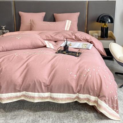 91家纺网 家纺一手货源 找家纺 帅露 新款全棉磨毛重工刺绣四件套繁星系列