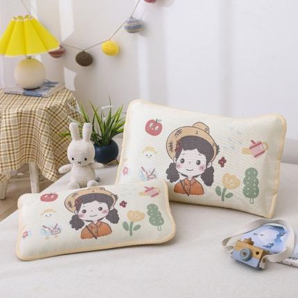 91家纺网 家纺一手货源 找家纺 （总）吉咪兔 2022新款大版卡通冰丝凉席枕套