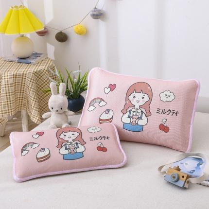 91家纺网 家纺一手货源 找家纺 （总）吉咪兔 2022新款大版卡通冰丝凉席枕套