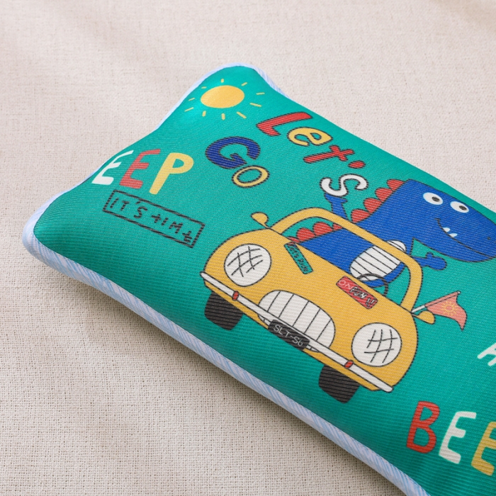 91家纺网 家纺一手货源 找家纺 吉咪兔 2022新款大版卡通冰丝凉席枕套 假日恐龙