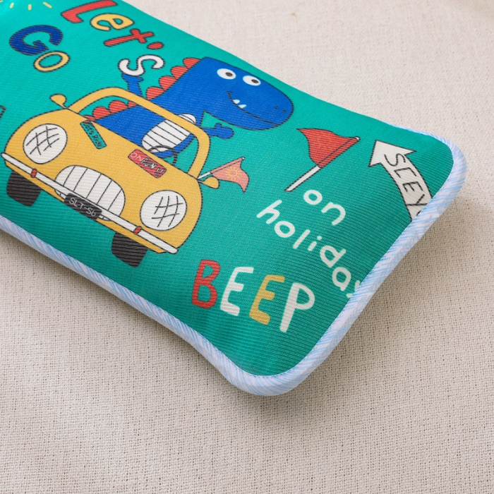 91家纺网 家纺一手货源 找家纺 吉咪兔 2022新款大版卡通冰丝凉席枕套 假日恐龙