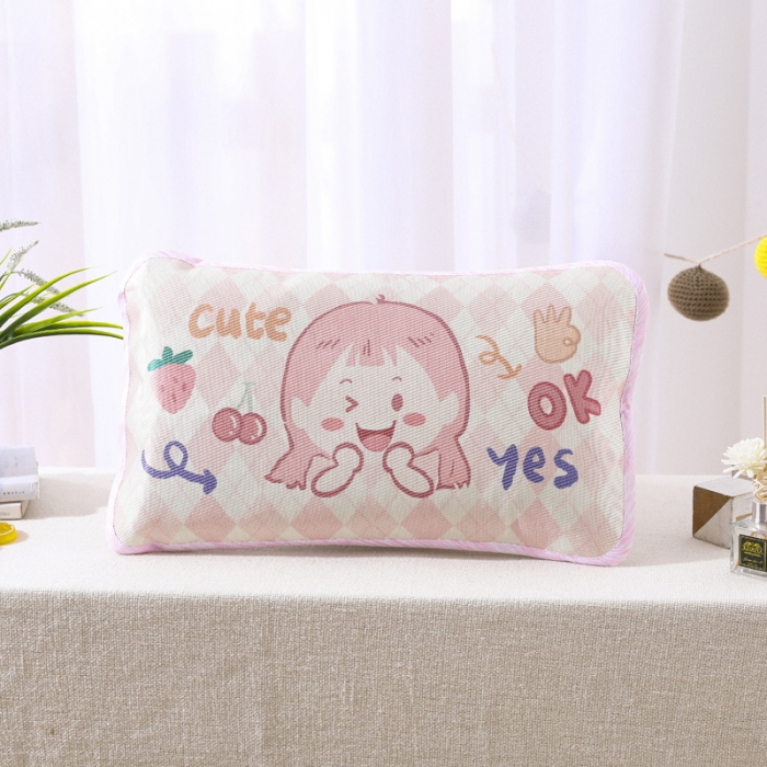 91家纺网 家纺一手货源 找家纺 吉咪兔 2022新款大版卡通冰丝凉席枕套 可爱女孩