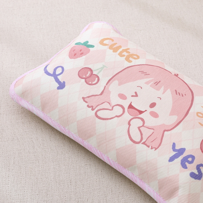 91家纺网 家纺一手货源 找家纺 吉咪兔 2022新款大版卡通冰丝凉席枕套 可爱女孩