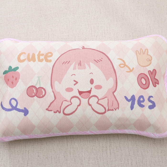 91家纺网 家纺一手货源 找家纺 吉咪兔 2022新款大版卡通冰丝凉席枕套 可爱女孩