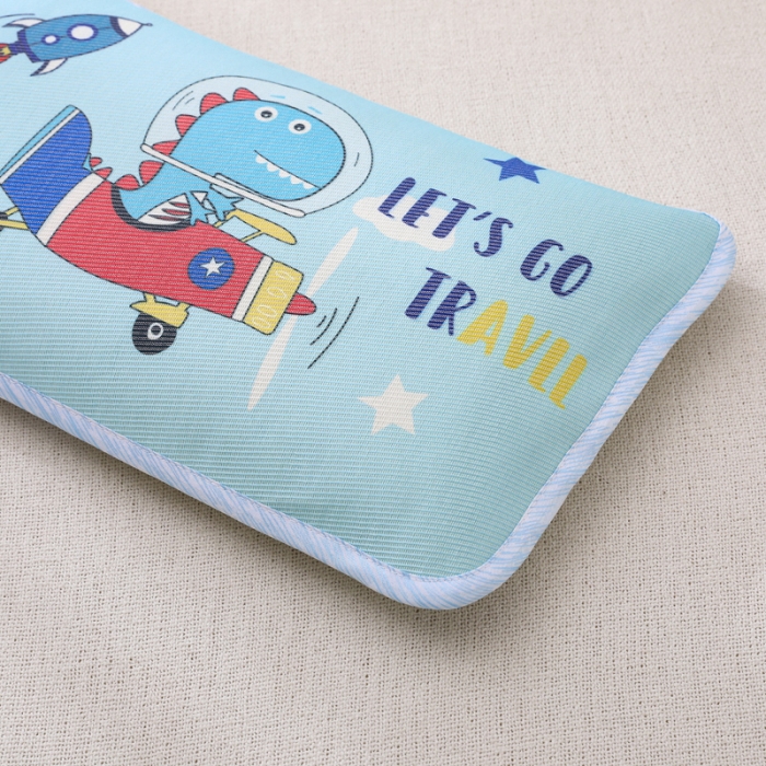 91家纺网 家纺一手货源 找家纺 吉咪兔 2022新款大版卡通冰丝凉席枕套 恐龙飞船