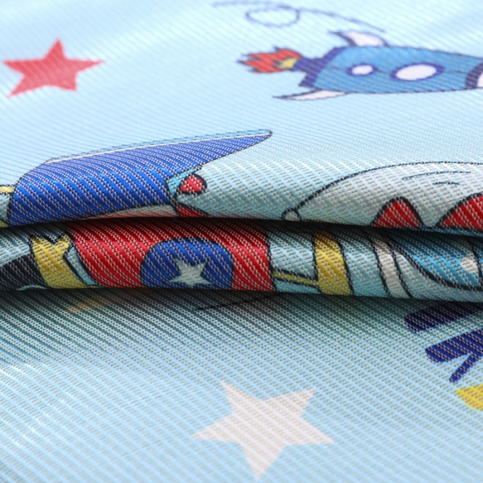 91家纺网 家纺一手货源 找家纺 吉咪兔 2022新款大版卡通冰丝凉席枕套 恐龙飞船