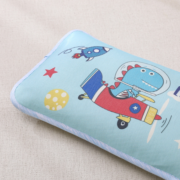 91家纺网 家纺一手货源 找家纺 吉咪兔 2022新款大版卡通冰丝凉席枕套 恐龙飞船