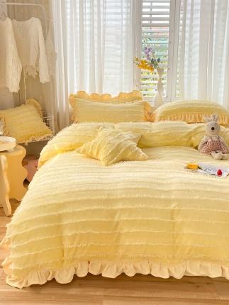 91家纺网 家纺一手货源 找家纺 （总）欧冠家纺 2022新款 高端牛奶绒提花四件套