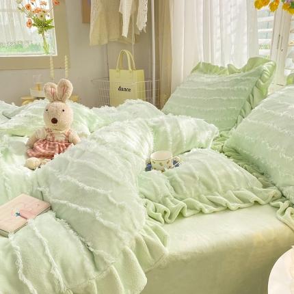 （总）欧冠家纺 2022新款 高端牛奶绒提花四件套