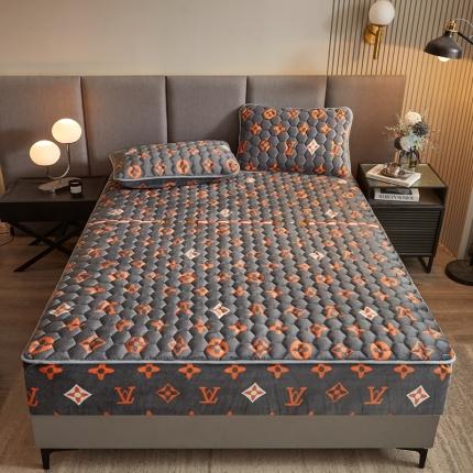 91家纺网 家纺一手货源 找家纺 （总）柔品 2025新款牛奶绒夹棉床笠