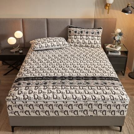 91家纺网 家纺一手货源 找家纺 （总）柔品 2025新款牛奶绒夹棉床笠