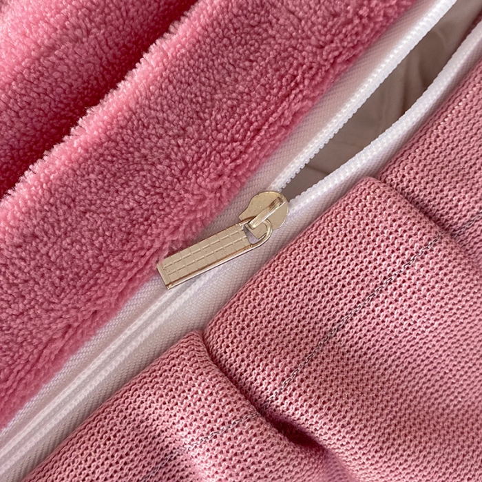 91家纺网 家纺一手货源 找家纺 欧冠家纺 2022新款 高端牛奶绒提花四件套 豆沙红