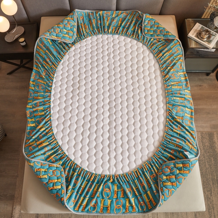 91家纺网 家纺一手货源 找家纺 柔品 2025新款牛奶绒床笠 卡其尔-绿