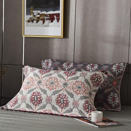 91家纺网 家纺一手货源 找家纺 （总）朴尔  2022年新款波西米亚风全棉四层纱布枕巾一对装