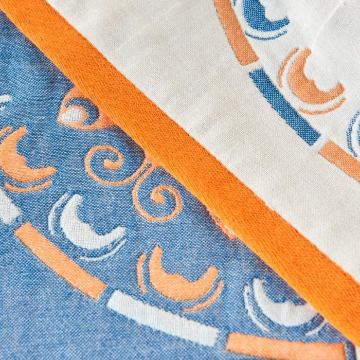 91家纺网 家纺一手货源 找家纺 朴尔  2022年新款波西米亚风全棉四层纱布枕巾一对装 波西米亚