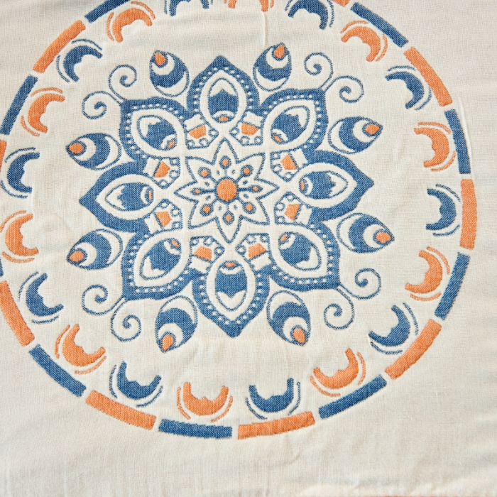 91家纺网 家纺一手货源 找家纺 朴尔  2022年新款波西米亚风全棉四层纱布枕巾一对装 波西米亚