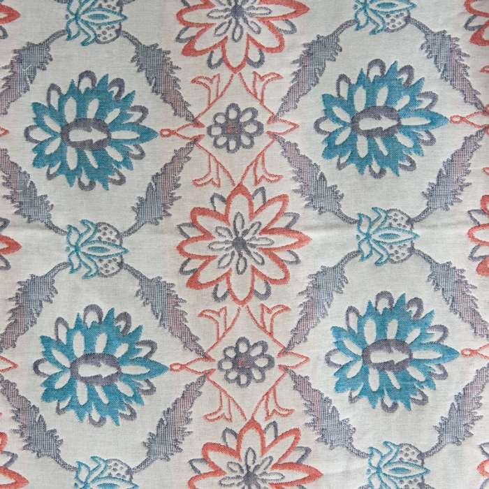 91家纺网 家纺一手货源 找家纺 朴尔  2022年新款波西米亚风全棉四层纱布枕巾一对装 连理枝蓝