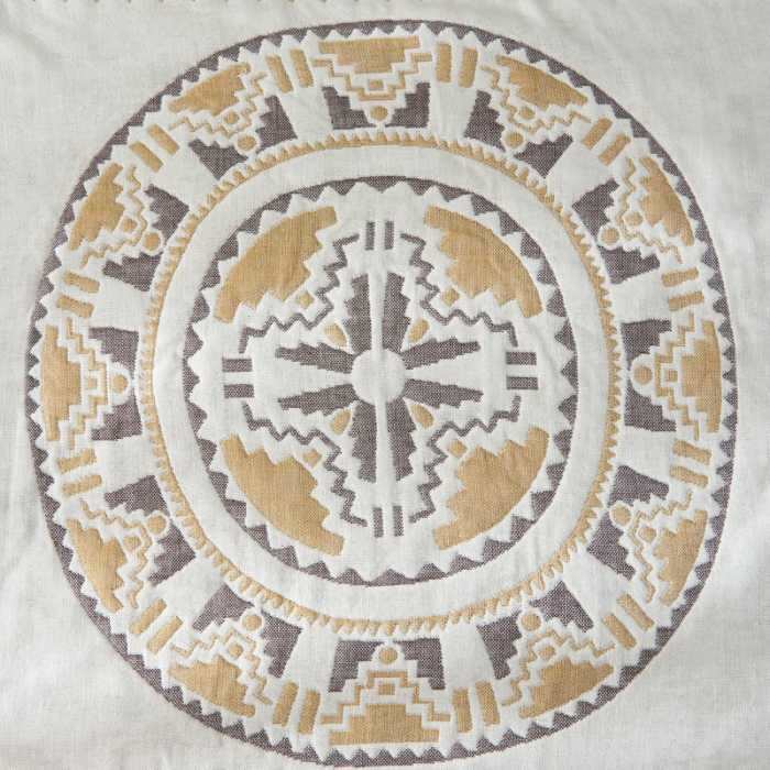 91家纺网 家纺一手货源 找家纺 朴尔  2022年新款波西米亚风全棉四层纱布枕巾一对装 秘密驼