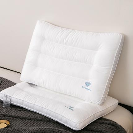 （总）鑫辰家纺 2022新款全棉儿童压线低枕芯枕头