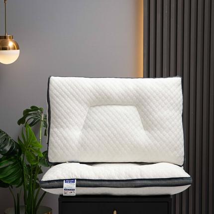 （总）鑫辰家纺 2022新款针织棉分区舒压枕头护颈枕中低枕芯