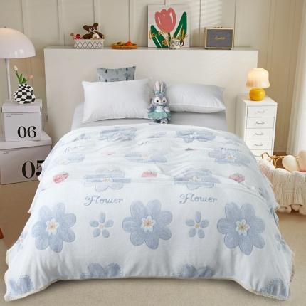 91家纺网 家纺一手货源 找家纺 好艺佳新款240克雪花绒毯法莱绒毯床单加厚毛毯国色天香