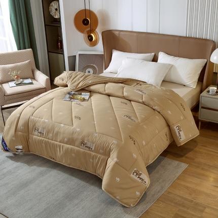 91家纺网 家纺一手货源 找家纺 （总）莱宁 2022新款臻品驼毛被加厚保暖冬被学生被子被芯