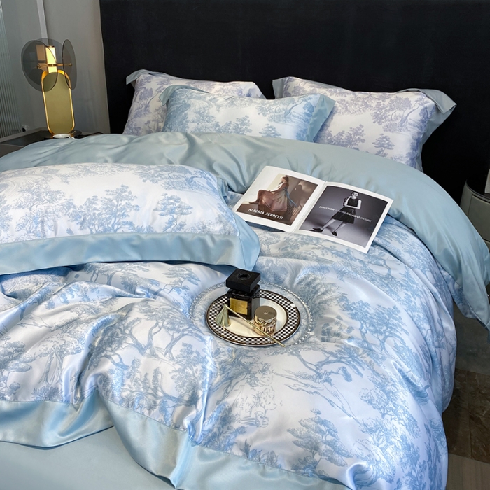 91家纺网 家纺一手货源 找家纺 优悦生活馆 2022新款墨尔本亲肤磨毛四件套 梦幻绿