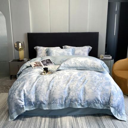 优悦生活馆 2022新款墨尔本亲肤磨毛四件套 梦幻绿