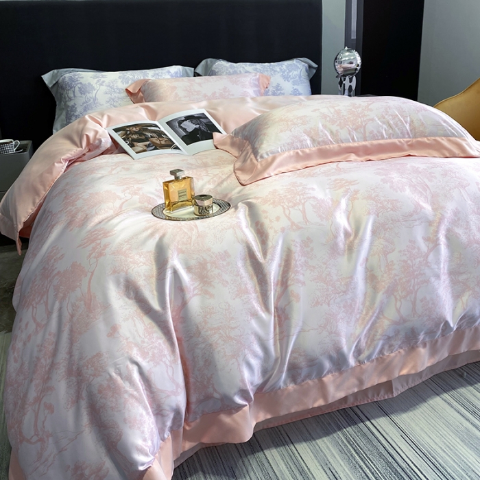 91家纺网 家纺一手货源 找家纺 优悦生活馆 2022新款墨尔本亲肤磨毛四件套 蜜桃粉