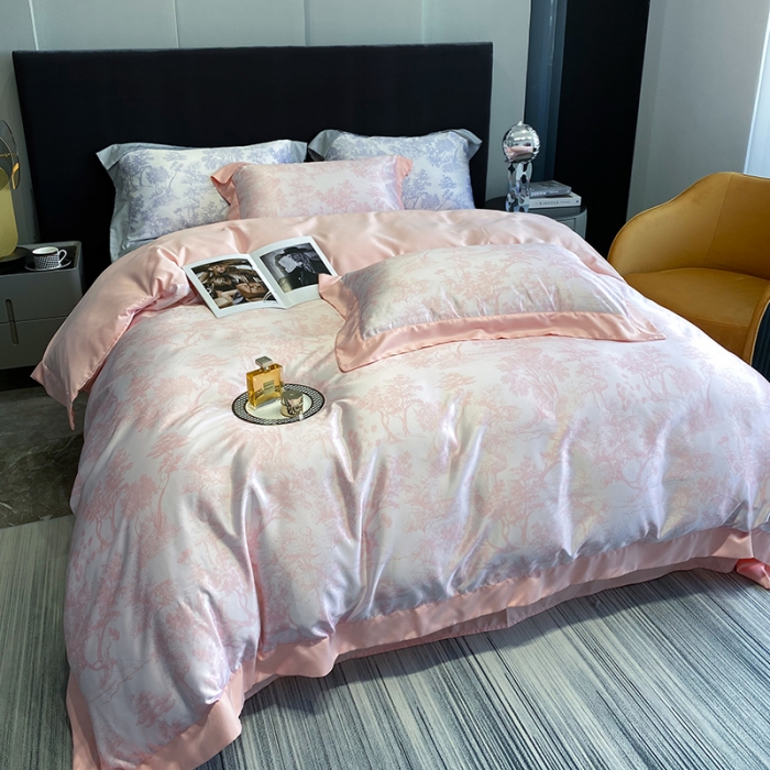 91家纺网 家纺一手货源 找家纺 优悦生活馆 2022新款墨尔本亲肤磨毛四件套 蜜桃粉