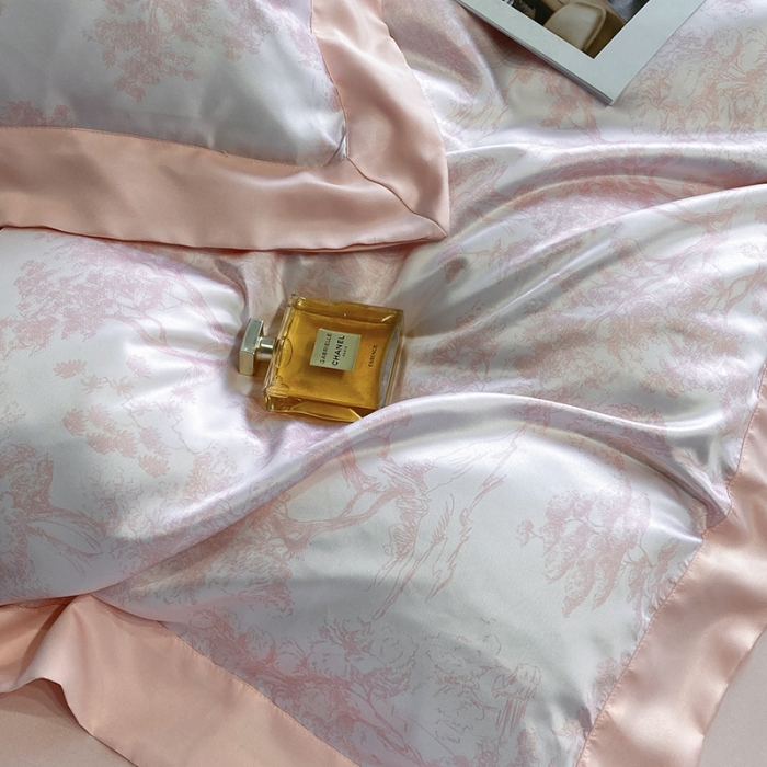 91家纺网 家纺一手货源 找家纺 优悦生活馆 2022新款墨尔本亲肤磨毛四件套 蜜桃粉