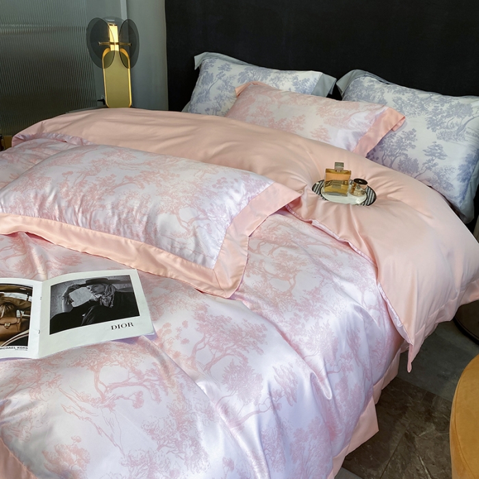 91家纺网 家纺一手货源 找家纺 优悦生活馆 2022新款墨尔本亲肤磨毛四件套 蜜桃粉